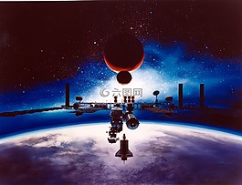航天器,空間,站