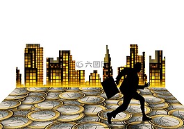 歐元,硬幣,男子