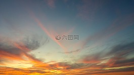 云,日落,天空