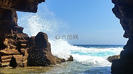 海,波,海岸