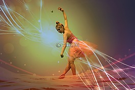 芭蕾舞女演員,粉紅色,魔術(shù)