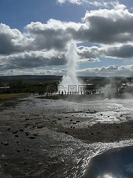 冰岛,喷泉,strokkur