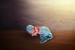 嬰兒,兒童,美人魚