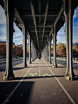 橋,城市,人