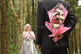 flowerbouquet,新娘,婚禮