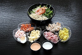 沙拉,外賣,屋頂