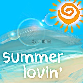 夏季,太陽,海灘