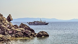 海岸,野生,巖