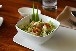 沙拉,石油,碗