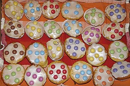 松饼,生日,孩子们的生日