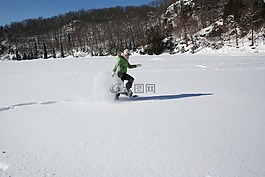 運行,雪,女性