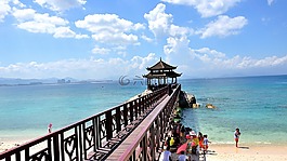 海邊,橋,廊橋