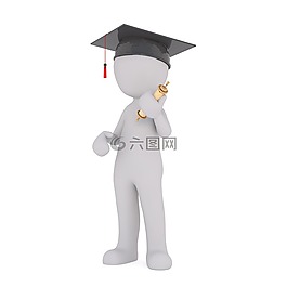 白人男性,3d模型,孤立