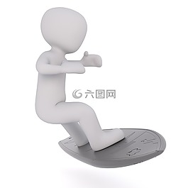 白人男性,3d模型,孤立