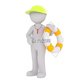白人男性,3d模型,孤立