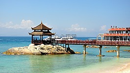 廊橋,海邊,無人