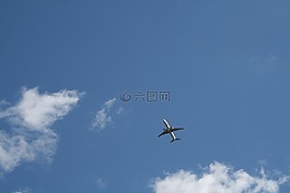 天空,機,云