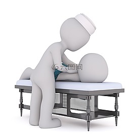 白人男性,3d模型,孤立