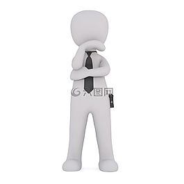 白人男性,3d模型,孤立