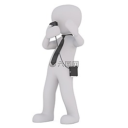 白人男性,3d模型,孤立