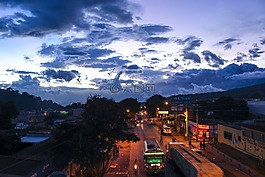 景觀,日落,天空