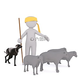 白人男性,3d模型,孤立