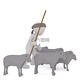 白人男性,3d模型,孤立