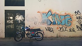 摩托車,涂鴉,路