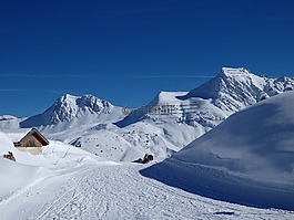 全景圖,阿爾卑斯山,冬天