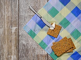 面包,薄脆,整個小麥