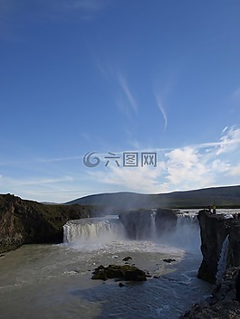 冰島,景觀,瀑布