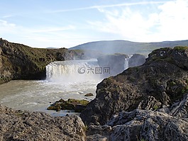 瀑布,冰岛,景观