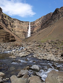 svartifoss,瀑布,冰岛