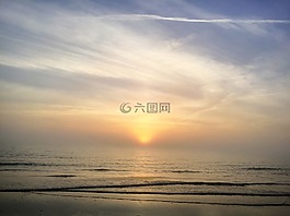 海洋,宁静,日出