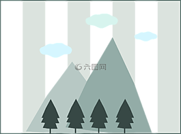 山,自然,樹