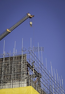 藍色,建設,籠