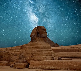 明星,夜晚的天空,金字塔