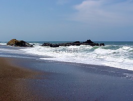 海灘,海,沖浪