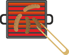 烤架,燒烤,香腸