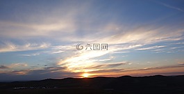 晚霞,傍晚,太陽落山