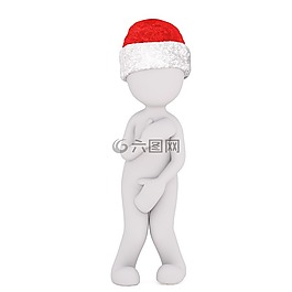 白人男性,孤立,3d模型