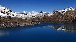 湖,景觀,山