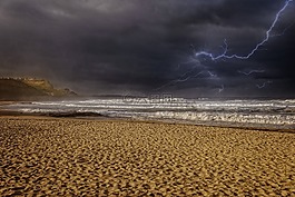 海滩,沙,海岸线