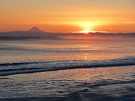 太平洋,日出,日落