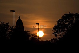 日落,太陽,塞維利亞