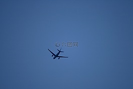 飛行噴氣機,天空,藍色