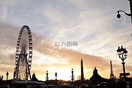 巴黎,摩天輪,旅行