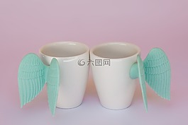 杯,翼,綠松石