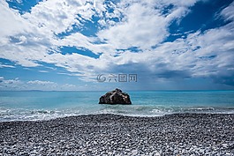 云,天空,海