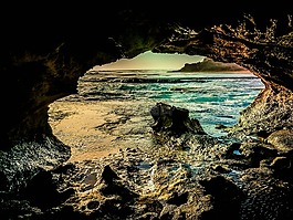 洞穴,海,海洋